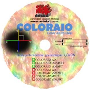 COLORAIO cqc KULLANIM KİTABI COLORAIOO cqc USER MANUAL COLORAIO cqc yazılımı, renkleri karşılaştırmak ve aralarındaki farkın miktarını ve sebebini analiz etmek amacıyla hazırlanmış gelişmiş bir