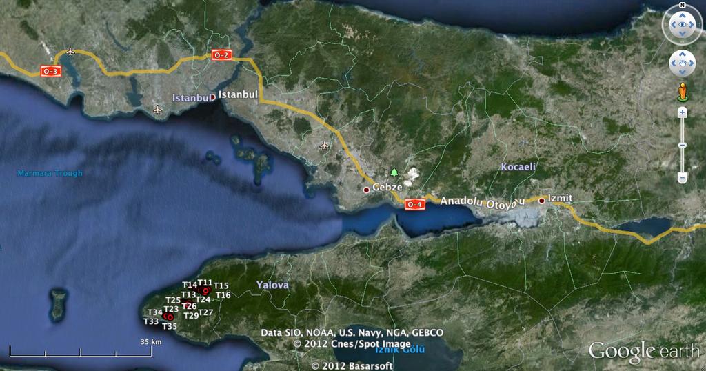 Yalova RES projesi bu üç göç darboğazından İstanbul Boğazı dar boğazına görece oldukça yakındır.