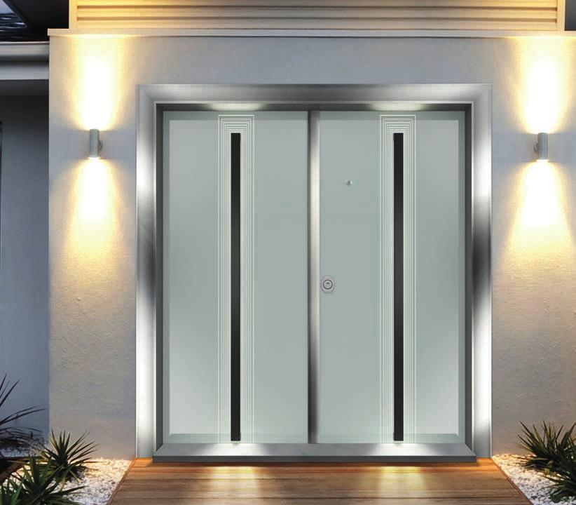 Lighted Tempered White Glass Black Arm,