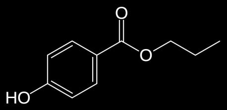 2.4.2. Propil Paraben ġekil 7. Propil Paraben in Kimyasal Yapısı Kimyasal Adı: Propil-4-hidroksibenzoat (Şekil 7) Kapalı Formülü: C 10 H 12 O 3 Molekül Ağırlığı: 180.