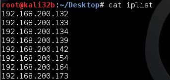 13 üzerinde görüldü ü gibi elde edildi i varsaylm³tr. Bu IP listesi iplist adnda root/desktop klasörünün altna eklenmi³tir. ekil E.