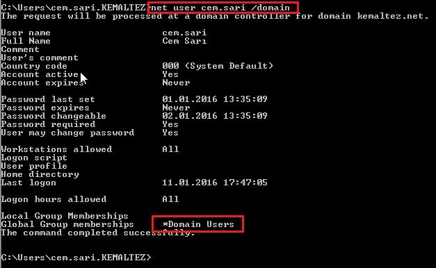 Ek F Pass the Ticket F.1 MS14-068 Kerberos Güvenlik Zayetinin stismar ekil F.1 üzerinde görüldü ü gibi önce kullanc yetkileri kontrol edilir. Domain Users yetkilerinde olan cem.