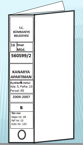 Dosyalama İşlemlerinde Uyulacak kurallar Açılacak dosya üzerinde, dosyayı tanımlayan "Kurum adı veya rumuzu", "Birim adı veya rumuzu", "Dosya numarası", "Konu adı" ve "yılı", arşivde raf üzerinde