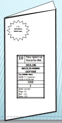 Belge yönetimi ve arşiv uygulamalarında defterler dosya gibi işlem görür.
