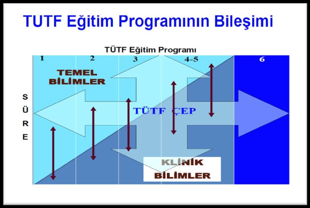 Eğitim Programı, öğrenciye klinik bilimlerle, sağlık hizmeti sunumuyla erken karşılaşmayı sağlamaktadır. İlk sınıflardaki temel bilimlerin ağırlığı 5.