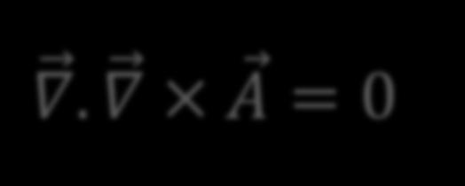 Maxwell in Diverjans Eşitliği. A = 0 Özdeşliğinden faydalanarak,.
