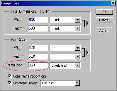 Bu kez rezolasyon olarak verilen değer 350 PPI. Dikkat ettiniz mi bilmiyorum.