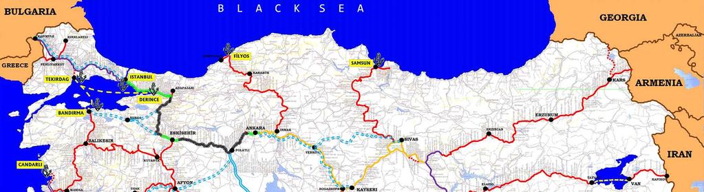 TURKISH RAILWAY NETWORK Main