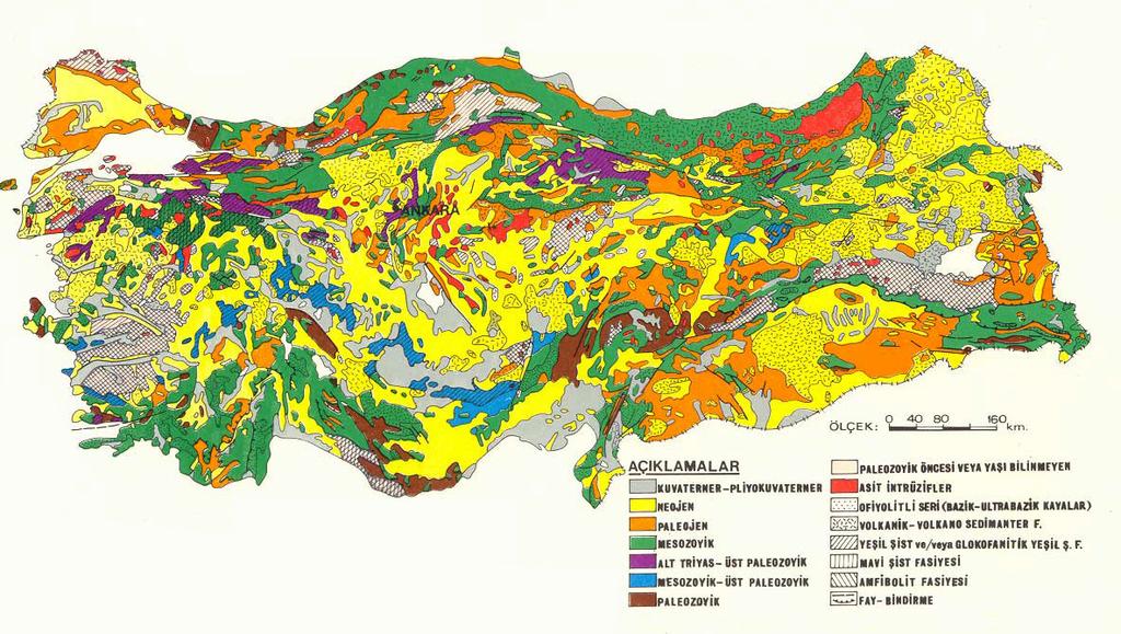 KPSS Türkiye Coğrafyası Dönemde oluşan Sivas, Çankırı ve Kuzey Anadolu göllerinde Tuz kayaçları çökelmiştir. Güneydoğu Anadolu Bölgesi ndeki petrol yatakları bu dönemde oluşmuştur.