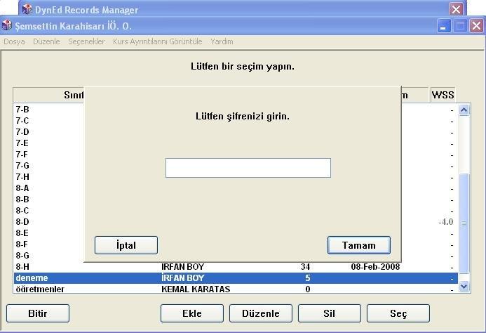 4 Sınıfınızın içine girip öğrenci listesini görmek,tek bir öğrenci eklemek/silmek,öğrenci şifresini kaybetmişse yeni şifre vermek, öğrencinin çalışabileceği üniteler üzerinde değişiklik