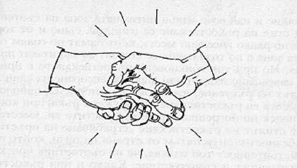 use a dead fish hand shake to avoid the pain of a strong one.