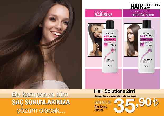 SLS PARABEN PARAFİN İÇERMEZ HAIR SOLUTIONS SERIES in Kepeğe Karşı Etkili Şampuan + Saç Kremi Kepeğe karşı özel olarak geliştirilen formülü sayesinde sağlıklı saç derisine kavuşmanızı