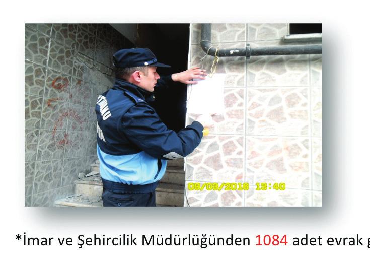 Zabıta Müdürlüğü 153 * İlçemiz genelinde 14 adet inşaat iş güvenliği ve iş sağlığı açısından mühürlenerek faaliyeti durdurulmuş olup, 11 adet inşaatın mührü