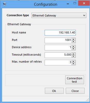 Communication Configure seçeneği kullanılarak, FCS v4 kontrol ünitesine bağlanılacak, erişim noktası ayarları yapılandırılır. 2 farklı bağlantı noktası üzerinden bağlantı gerçeklenir.