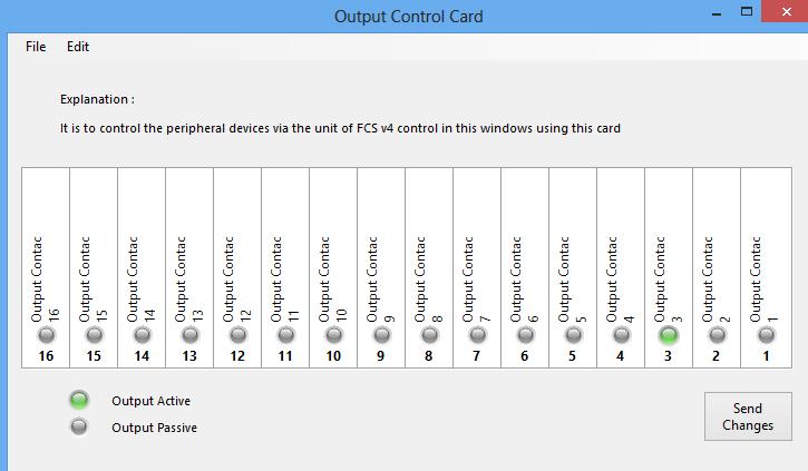 -> Output Control Card: Sistemdeki çıkış kontrol kartının mevcut durumu ile ilgili bilgi görüntülenir. Çıkışların durumları değiştirilebilir.