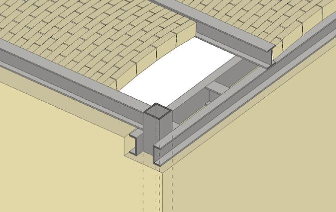 - Çelik profilli düşey hatıl en az 50 cm temel içine oturtulmalı, duvar üzerindeki yatay hatıllara iyi bir şekilde bağlanmalıdır.