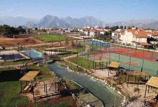100 m² alan Su Havuzları Gezi ve Oturma Alanları Çocuk Parkı Çiçek Bahçesi Kafeterya 8 yeni park daha geliyor Döşemealtı Belediyesi, ilçe