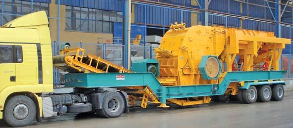 DARBELİ KIRICILI SEYYAR PRİMER ÜNİTELER MOBILE PRIMARY CRUSHING UNITS WITH IMPACT CRUSHER Genel Özellikler - Yüksek kapasite ve performans - Hidrolik silindirler yardımıyla hızlı ve kolay