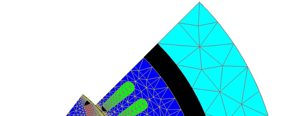 1. KMSM geometrisinin çizilmesi Sonlu elemanlar yöntemi kullanan programlarda motor geometrisinin elde edilmesi ve SEY ağ modelinin oluşturulması