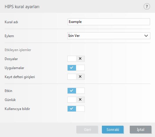 4.1.4.1 Gelişmiş ayarlar Aşağıda verilen seçenekler, hata ayıklamak ve uygulamanın davranışını analiz etmek için kullanışlıdır: Yüklenmesine her zaman izin verilen sürücüler - Seçili sürücüler,