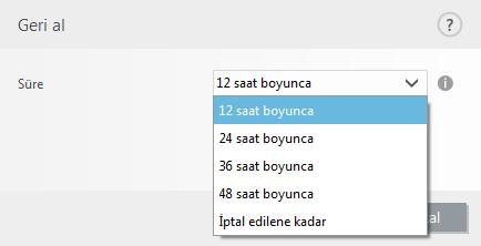 Bu bölümdeki Kullanıcı adı ve Parola alanları proxy sunucusuna özeldir. Bu alanları yalnızca, proxy sunucusuna erişmek için kullanıcı adı ve parola gerekliyse doldurun.