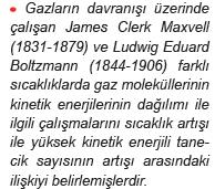 Gaz fazında gerçekleşen; H 2(g) + Cl 2(g) 2HCl (g) reaksiyonunda H 2 ve Cl 2 molekülleri arasında bir çarpışma olabilmesi için, moleküllerin belli bir kinetik enerjiye sahip olması gerekir.