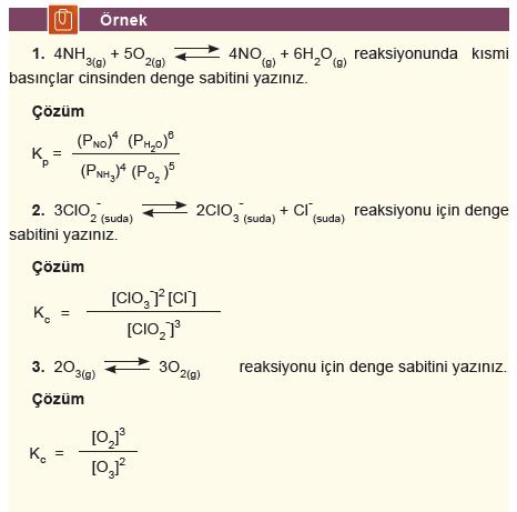 sabitleri (Kc) arasındaki bağıntıyı çıkaralım.