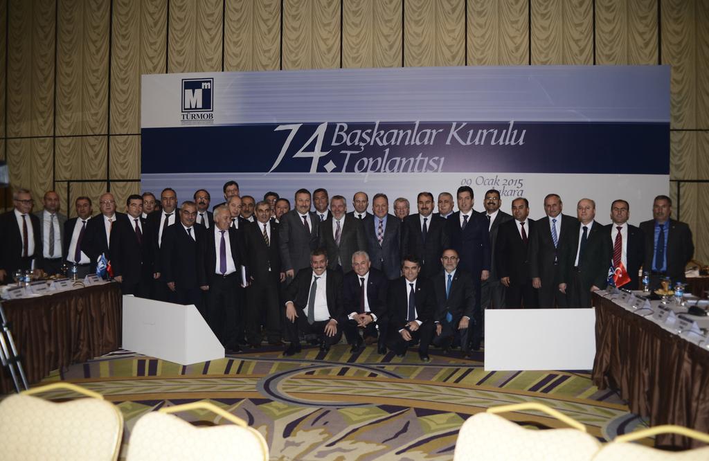 8 74. BAŞKANLAR KURULU TOPLANTISINDA E-BİRLİK PROJESİ TANITILDI 74. Başkanlar Kurulu Toplantısı, Oda Başkanları ve TÜRMOB kurullarının katılımı ile Ankara da gerçekleşti. 9 Ocak tarihinde yapılan 74.