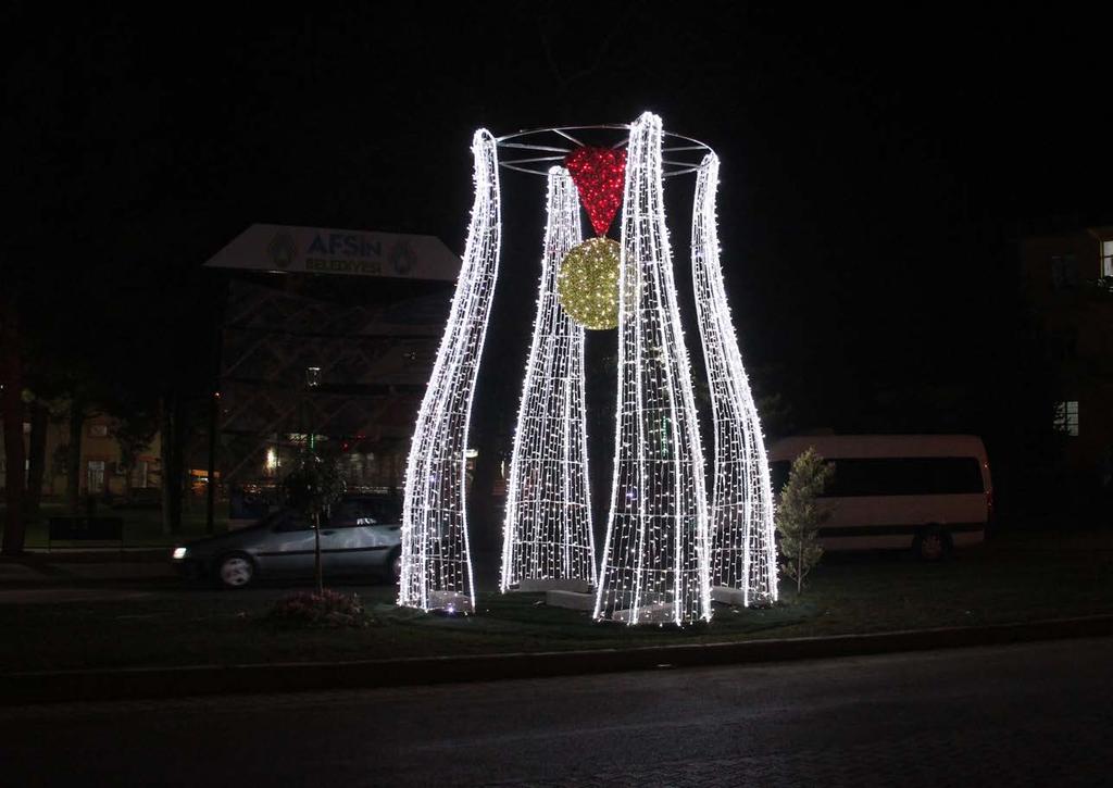 DEKORATİF LED SÜZLEME Afşin Belediyesi Önünde Bulunan Ashabı Kehf