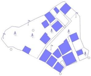 sayısı ve K, i. türden objelerin sayısı kabul edildiğinde eşitlik (1) kullanılarak; Şekil 3(a) haritası için N 1 40, M 1 3, Şekil 3(b) haritası için N240, M 2 3 olarak hesaplanır.