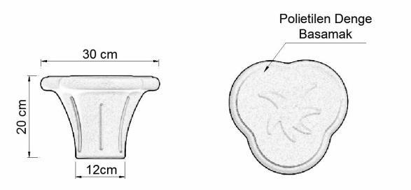 18. Polietilen Seksek Denge Basamak: Rotasyon yöntemiyle imal edilmiģ polietilen ürünün ağırlığı en az 1,25 kg Ürün, kullanıcının dengesini sağlamasını engellemeyecek yapıda tasarlanmıģ Ürün üzerinde