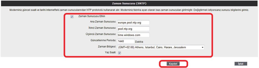 (En güncel firmware dosyasını www.airties.com web sitesinden indirebilirsiniz.). Güncelle tuşuna basınız. 6.9.