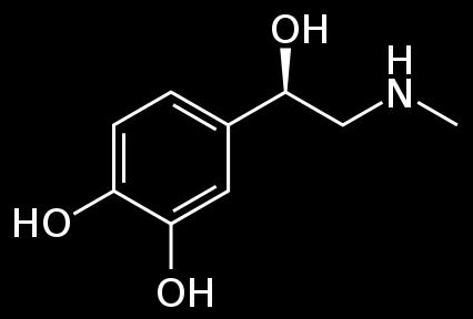 ġekil 1. 5: Nörepinefrinin molekül yapısı [59] Epinefrin (Adrenalin): böbreküstü bezlerinin öz bölgesinden salgılanan bir hormondur.