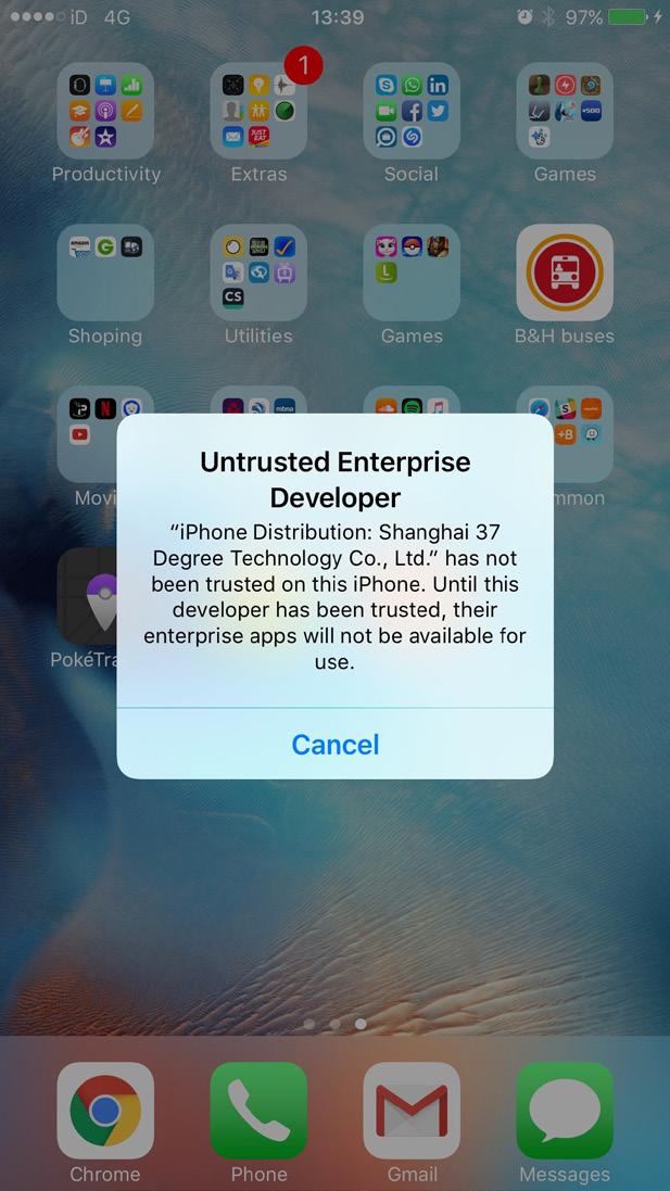 Apple App Store dışındaki uygulamaların cihazınıza