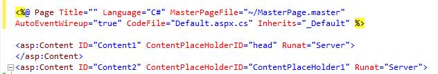 İçerik Sayfası Oluşturma MasterPage sayfasında Form etiketi kullanıldığı için içerik sayfasının kodlarında Form etiketi yer almaz.