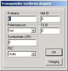 3.h. Transponder fonsiyonları ve yeni kanalları elden ekleme Transponder fonksiyonları bölüm 5.e.'de tekrar kısa özet olarak tarif edilmiştir.