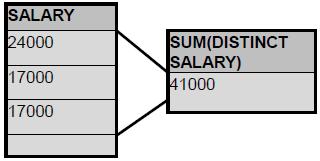 SELECT SUM(salary) FROM employees WHERE department_id = 90; SELECT SUM(DISTINCT