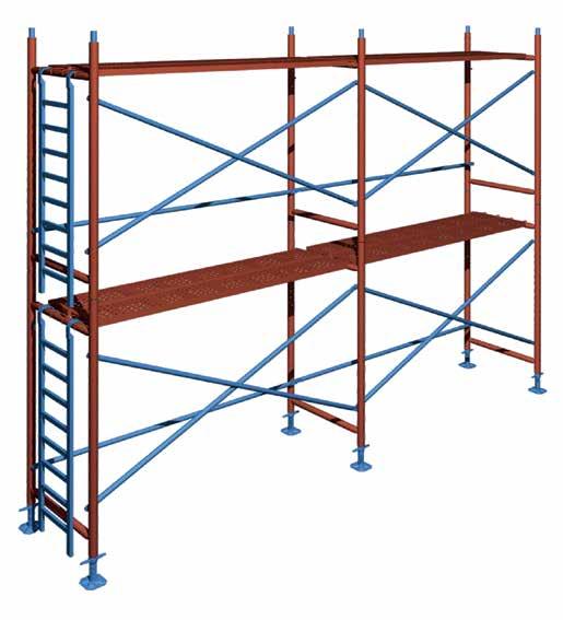 H TİPİ CEPHE ISKELESİ / H TYPE LIGHT FACADE SCAFFOLDING SYSTEM Her türlü cephe işinde, sıva, boya, cephe giydirme, kaplama işlerinde kullanılan pratik bir iskele sistemidir.