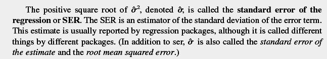 σ 2 nin tahmini: OLS t.e.nin standart hataları PRF daki u ları gözlemleyemeyiz.