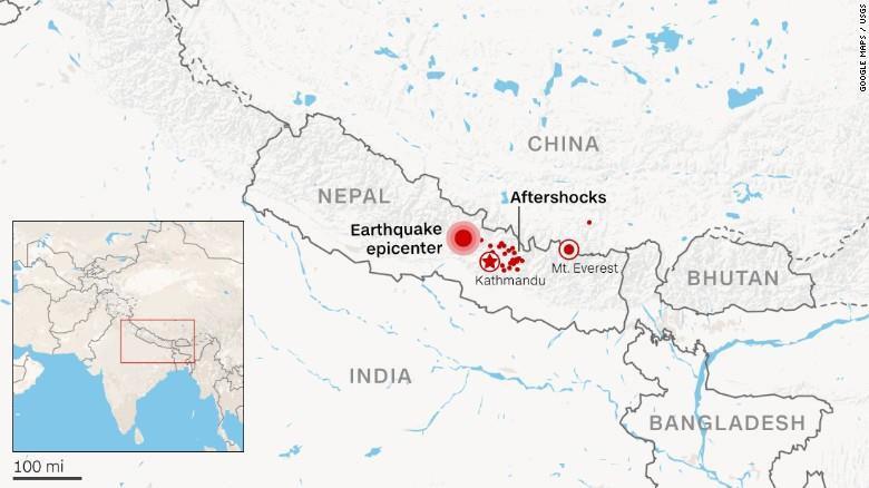 25 NİSAN 2015 NEPAL-KATMANDU DEPREMİ (M=7.8) 25 Nisan 2015 te (saat 06:11, UT) Nepal de M: 7,8 büyüklüğünde bir deprem meydana gelmiştir (USGS).