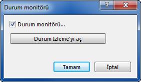 Yazdırma İşlemi Durum monitörü Durum monitörü yazıcı durumunu izler ve sürekli bir raporlama işlevi sağlar.