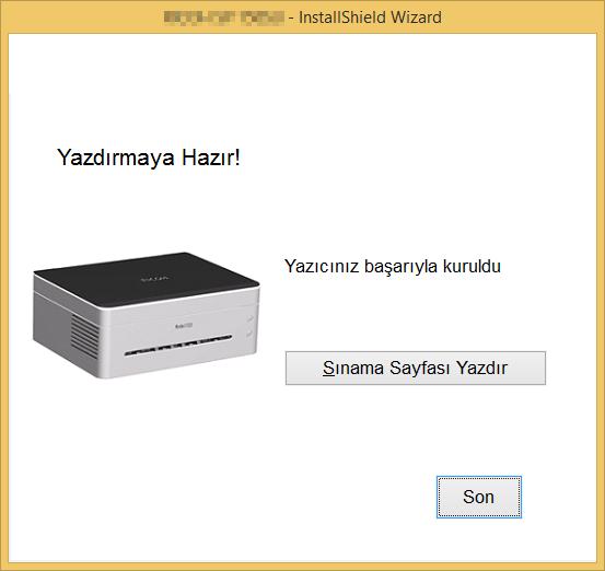 7. Kurulum tamamlandıktan sonra [Son] tuşuna tıklayın. Yazıcı sürücü programı kurulduktan sonra, yazıcı kullanıma hazırdır. Sürücülerin Mac OS'e kurulumu 1.