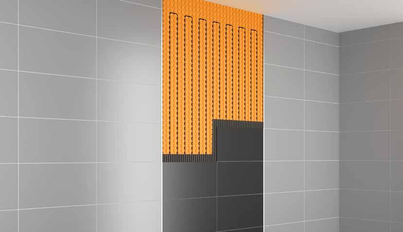 Duvardan ısıtma Schlüter -DITRA-HEAT-E seramik ve doğaltaş duvar kaplamalarının elektrikli ısıtması için inovatif bir çözümdür.