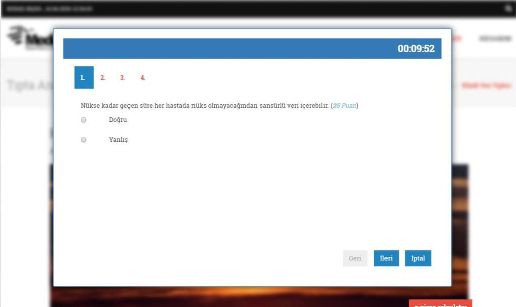 Cevabınızı seçtikten sonra