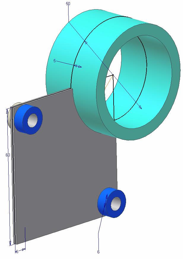 Autodesk Inventor 7 Tanıtma ve Kullanma Kılavuzu SAYISAL GRAFİK 10. Derinlik olarak 3 mm girin ve OK ile devam edin. Ekstrüzyon yönü olduğu gibi kalsın. 11.