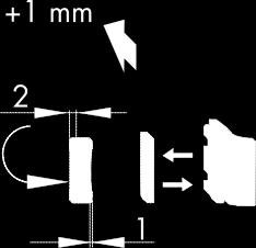 2,5 mm Kenar ayarı için standart ayar parçasını çıkarın ve gerektiğinde "SV baskı parçasını" (beyaz), Malzeme No.