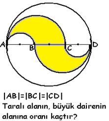 r AOB diliminin alanı =.