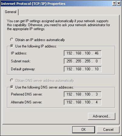 IP adresi, Alt Ağ Maskesi ve Varsayılan Ağ Geçidi alanlarına TCP/IP adres bilgilerini girin.