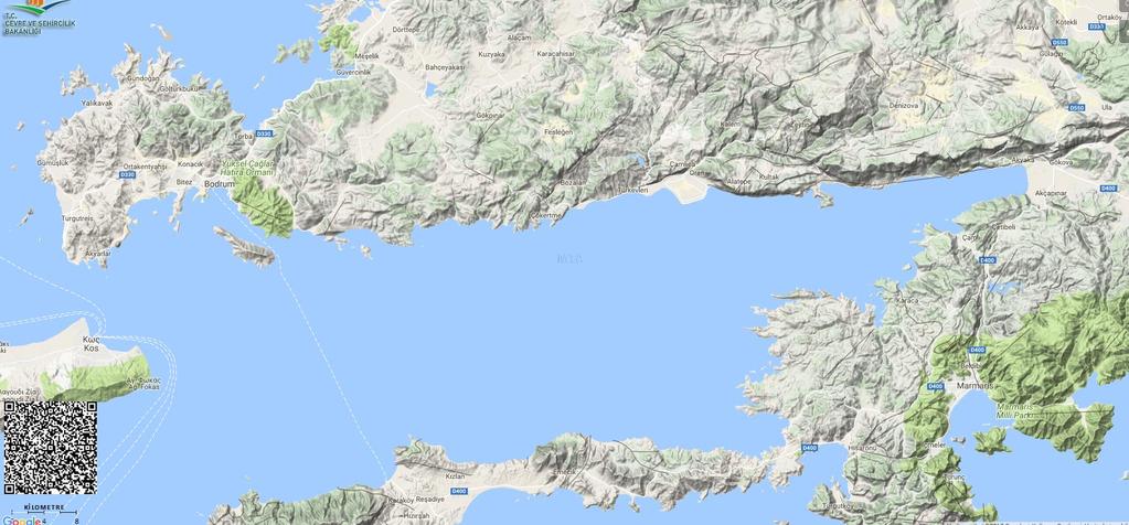 Şekil 4. Gökova Grabeni ve çevresi aktif faylar (www.atlas.gov.tr erişim tarihi: 13.09.2017).