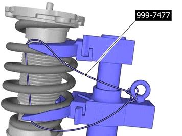 Özel alet kullanın: T9512914, Kurt ağzı (ölçü 2, hidrolik piston 9512911